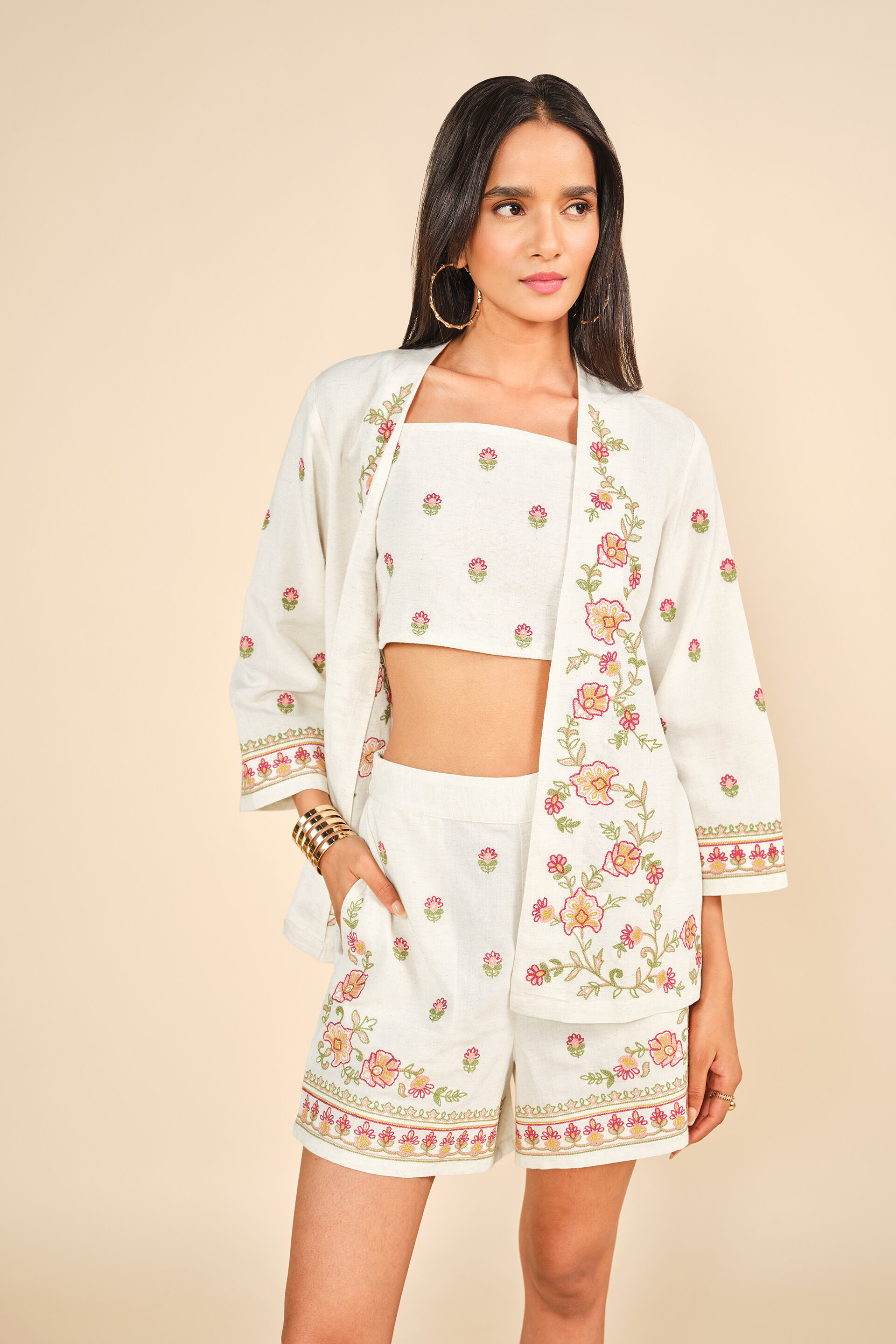 Nayaab Noor Co-ord, Off White, image 5